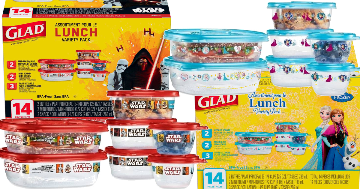 Glad Food Storage Containers - Snack Containers - Holiday Edition