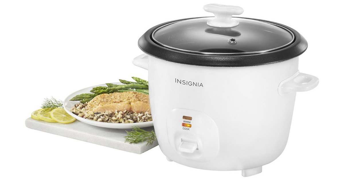 rice cooker w/ plate of food
