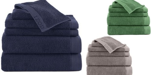 Kohl’s Cardholders: IZOD Egyptian Cotton 6-Piece Bath Towel Sets Only $16.09 Shipped