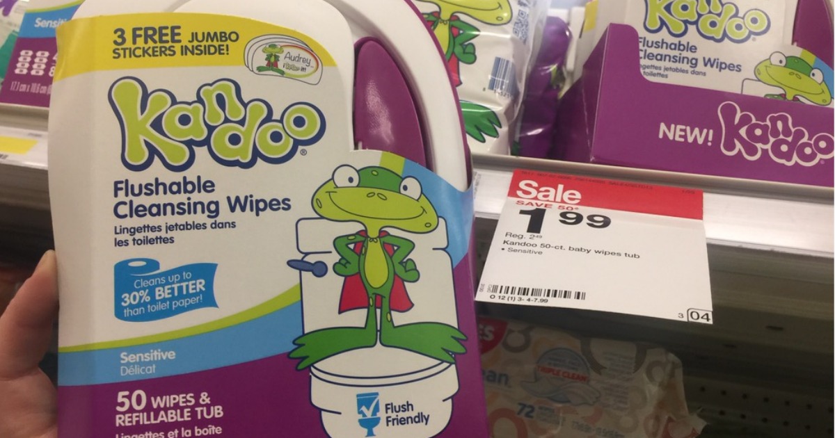 New 1/1 Kandoo Flushable Wipes Coupon = 50Count Package Only 89¢ at