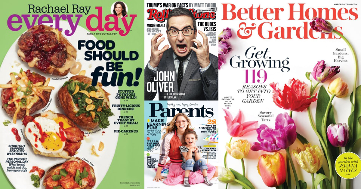 Regular Magazines Magazine Subscriptions Only $4.80 Per Year (ESPN, Rachael Ray, Rolling ...