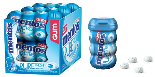 Amazon: SIX Mentos Gum 50-Piece Bottles Just $9.71 Shipped (Only $1.62 Per Bottle)