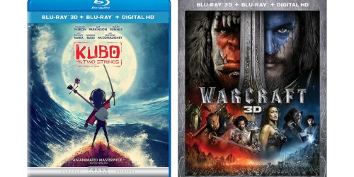 Amazon: Kubo and The Two Strings + Warcraft Blu-ray 3D + Blu-ray + Digital HD Movies $16.99 Each
