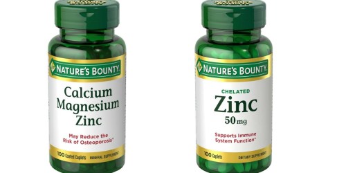 Amazon: Nature’s Bounty Calcium Magnesium Zinc 100 Count Only $2.79 Shipped