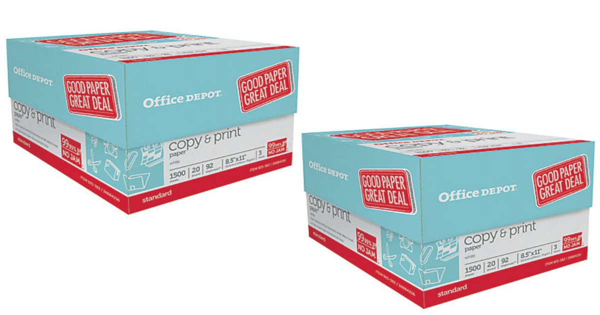 Office Depot/OfficeMax Copy & Print Paper 3Ream Case Only 2 After