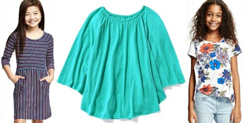Old Navy: Extra 30% Off = $4.89 Girl’s Tops, $10.50 Women’s Dresses & More