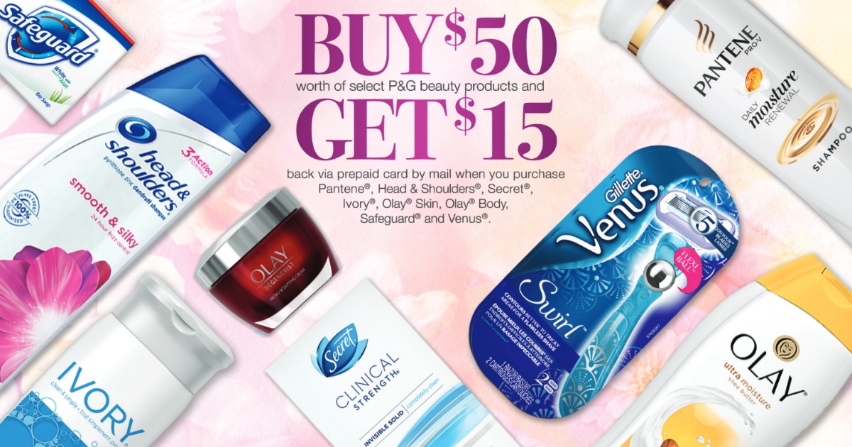 P&G Rebate: $15 Pre-Paid Card With $50 P&G Product Purchase + Target ...