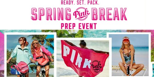 Victoria’s Secret PINK: Spring Break Prep Event = $15 Cropped Tanks + More (February 18th-19th)