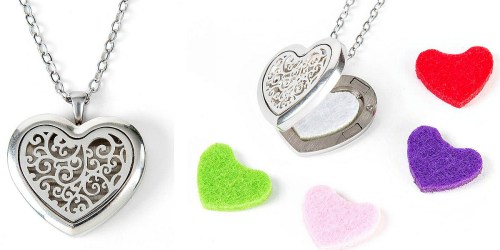 Plant Therapy: Heart-Shaped Aromatherapy Diffuser Locket $12.95 Shipped (Use with ANY Essential Oil)