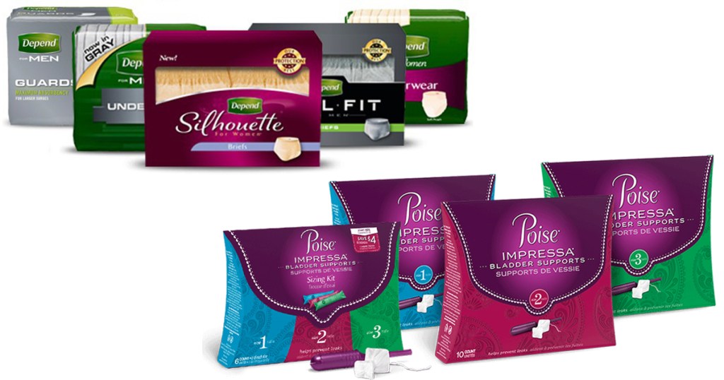 New Poise & Depend Coupons = Poise Impressa 10ct Bladder Supports Only  $2.59 At Target
