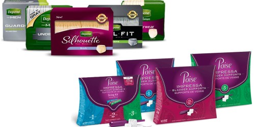 New Poise & Depend Coupons = Poise Impressa 10ct Bladder Supports Only $2.59 At Target