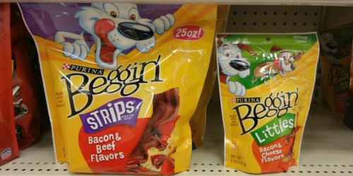 5 New Purina Pet Treats Coupons = LARGE Beggin’ Strips Bags as Low as $2.02 at Target