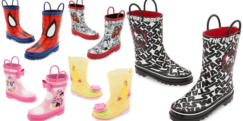 Disney Store: 40% Off Select Items = Kids Character Rain Boots Only $14.97 (Reg. $24.97) + More Deals