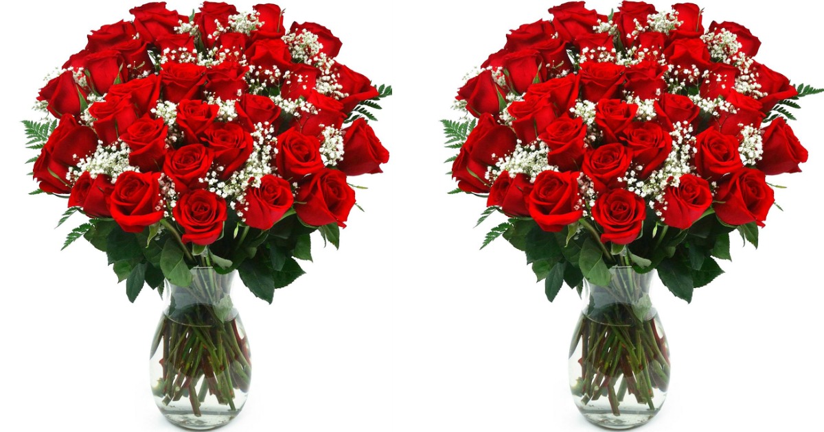 Sam's Club 3 Dozen Red Roses w/ Vase Only 64.98 Delivered (Order NOW