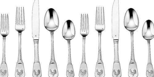 TWO Cuisinart French Rooster 20-Piece Flatware Sets Only $30.99 Shipped (Just $15.50 Each)