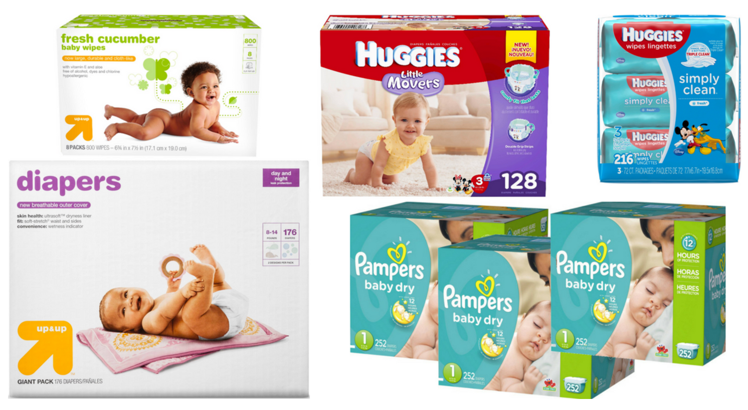 target up and up diapers size 3 222 count