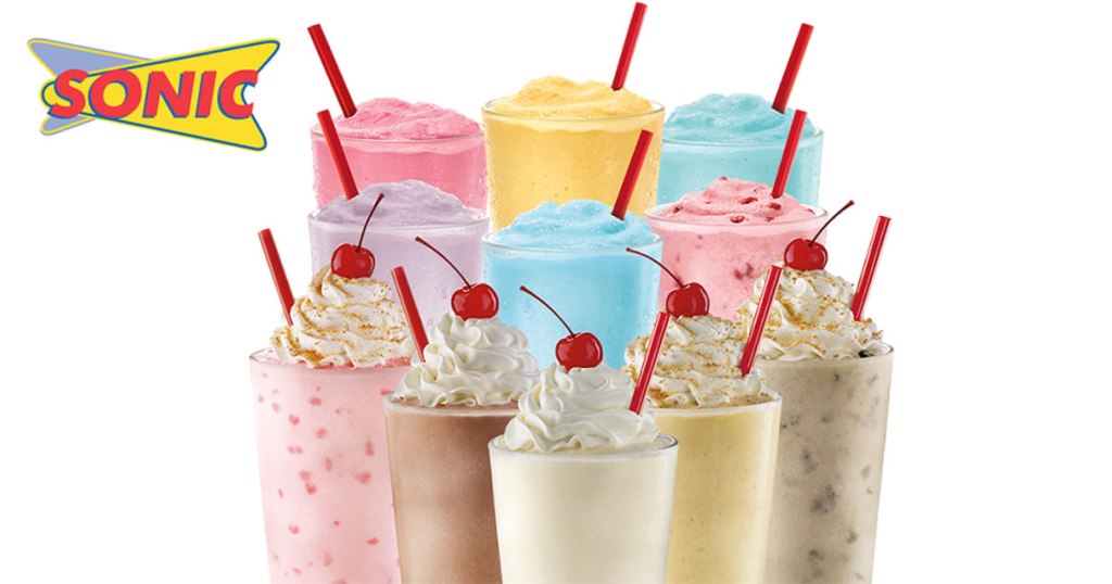 Sonic DriveIn Half Price Shakes And Ice Cream Slushes All Day March