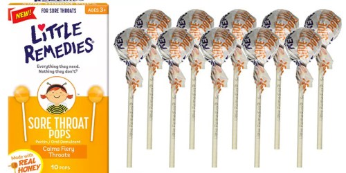 Amazon: Little Remedies Sore Throat Pops 10-Count Pack Only $2.88 Shipped