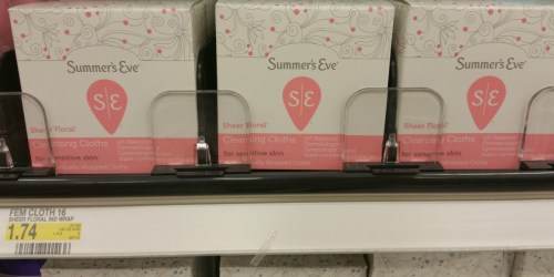Target: Summer’s Eve Cleansing Cloths Only 56¢ Each When You Buy 2 (Regularly $1.74)