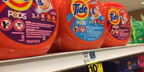 Rite Aid: Tide Pods 42-57 Count Containers Just $5.10 Each After Points (Regularly $18.99)