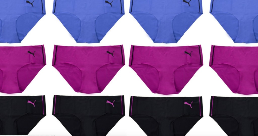 Puma Womens 3 Pack Hipster Briefs Knickers Panties Lingerie