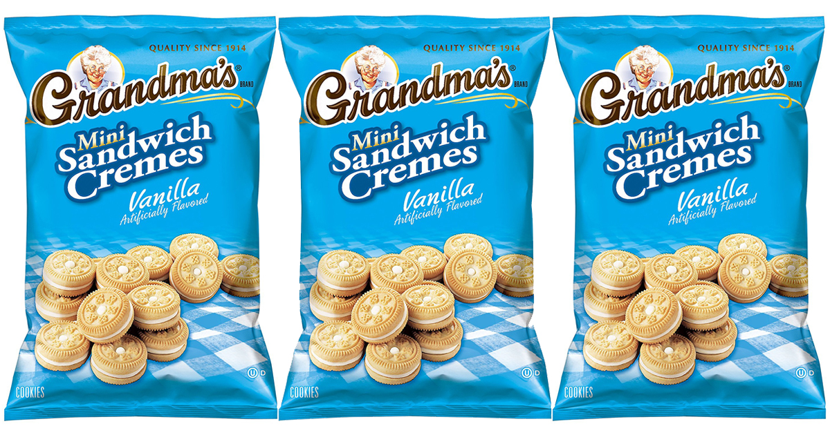 Grandma's Mini Sandwich Crèmes Vanilla Flavored Cookies, 24 Count