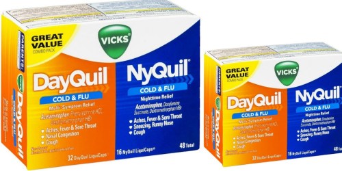 FOUR Vicks DayQuil & NyQuil 48 Count Combo Packs Only $11.61 Shipped (Just $2.90 Per Box)
