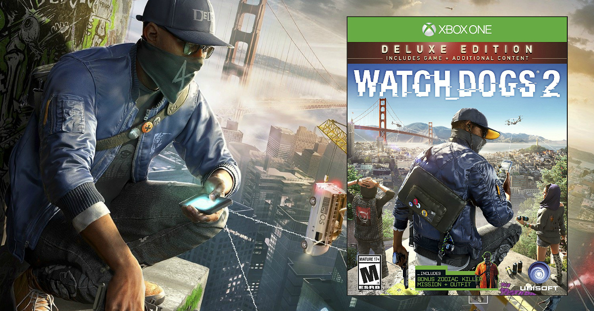 Amazon Watch Dogs 2 Deluxe Edition Xbox One Video Game Only 36 70 Regularly 69 99 Hip2save