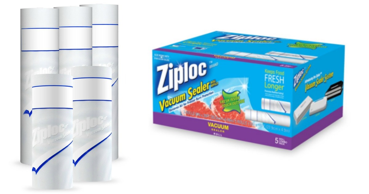  Ziploc Vacuum Seal Combo 5 Roll Pack Only $22.78 (Regularly $45.46)
