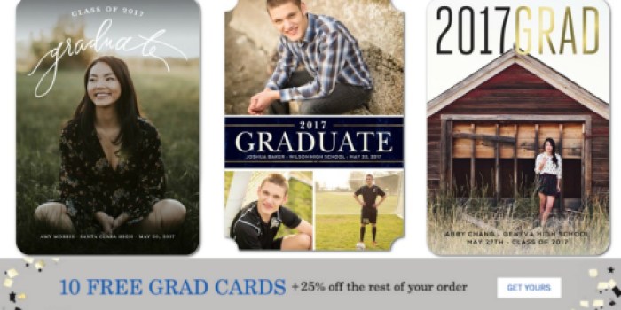 Tiny Prints: 10 FREE Custom Graduation Announcements (Just Pay Shipping)