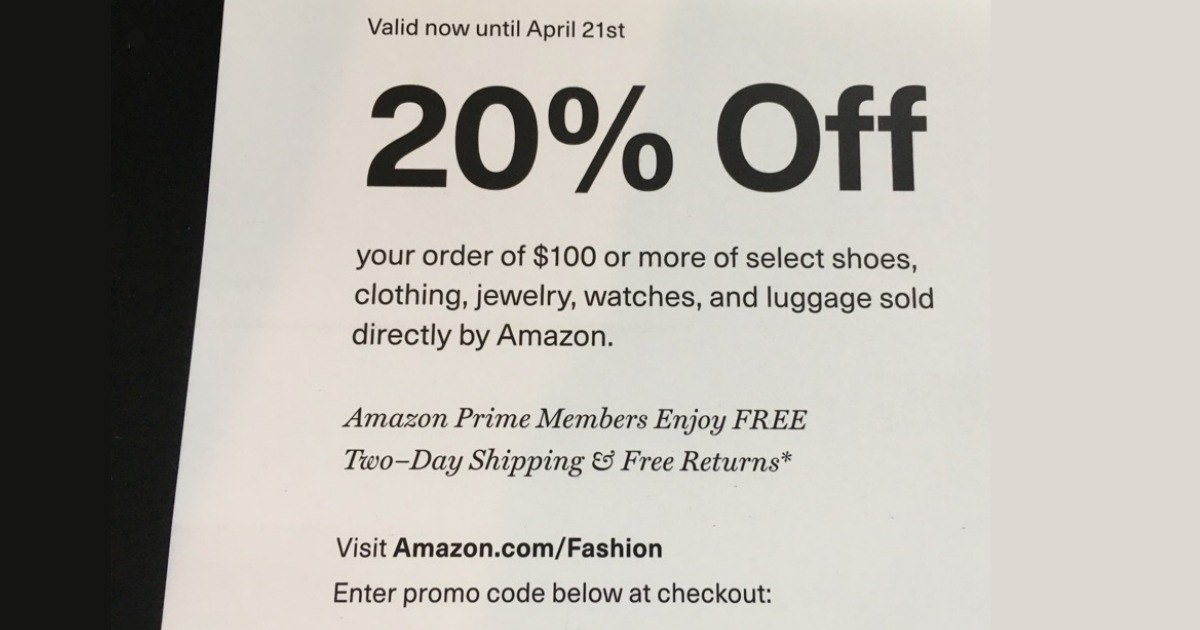Off $100+ Amazon Fashion Coupon Code 