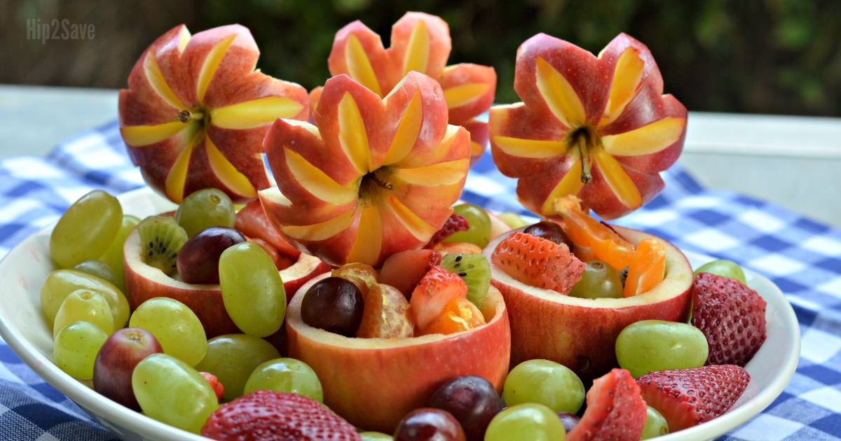 DIY apple fruit bowls