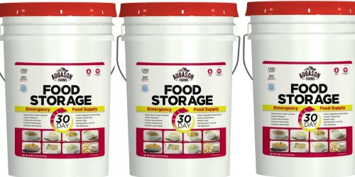 Amazon Prime: 30-Day Emergency Food Storage Supply Pail Only $70 Shipped (Reg. $109)
