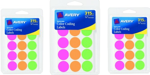 Amazon: Avery Color Coding Labels 315-Count Pack Only $1.12 (Regularly $4.95) & More