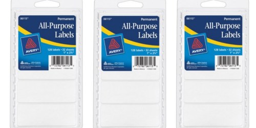Walmart.com: Avery White All-Purpose Labels 128-Pack Only 98¢