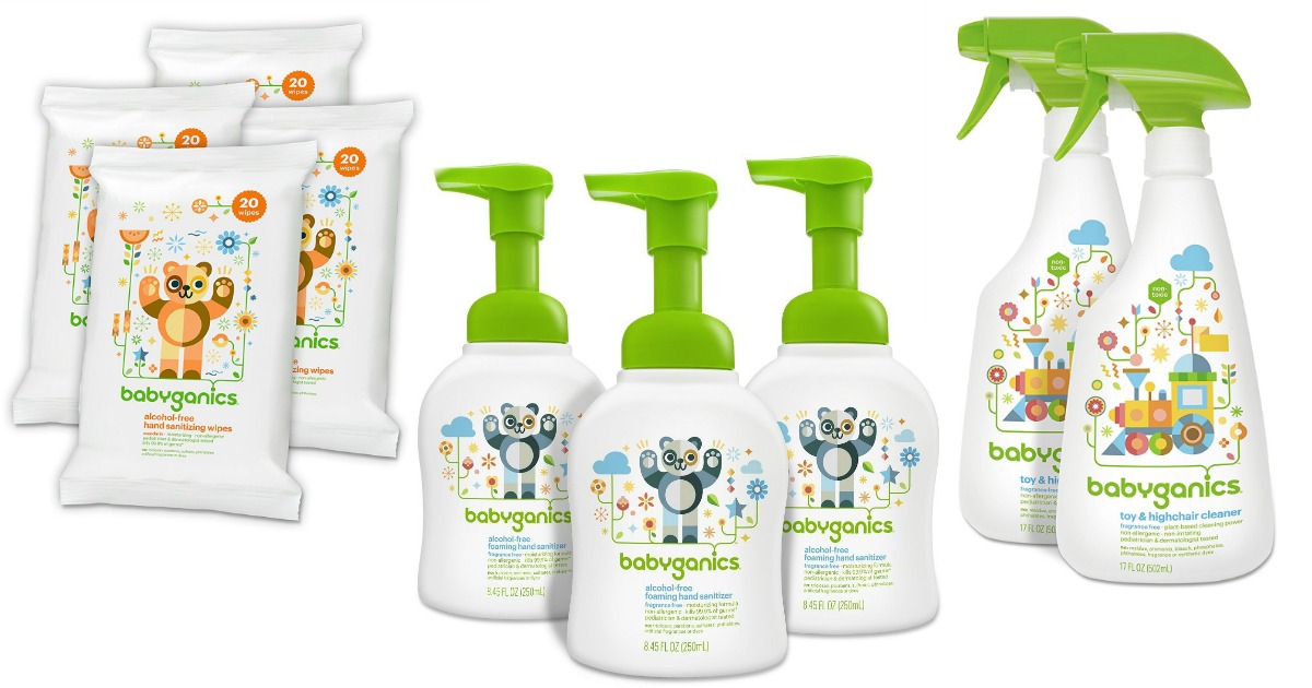 Amazon Save on Babyganics Products = 4Pack AlcoholFree Sanitizing