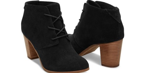 Toms.com: Free Shipping on ALL Orders = Women’s Booties Only $53.55 Shipped (Regularly $119)