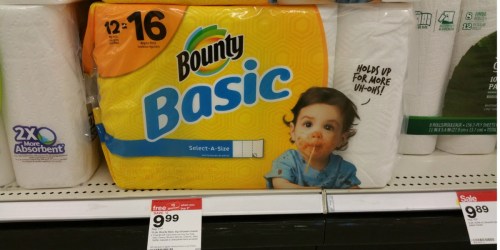 New Bounty, Charmin & Puffs Coupons = Paper Towels Only 54¢ Per Roll at Target + More