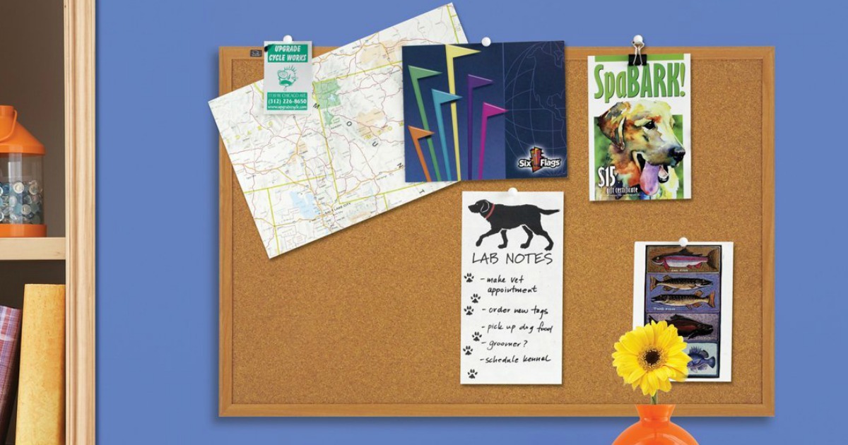 Quartet 17" x 23" Cork Bulletin Board Only 7.99