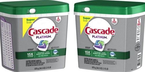 Amazon: Cascade Platinum ActionPacs 62-Count Only $13.04 Shipped
