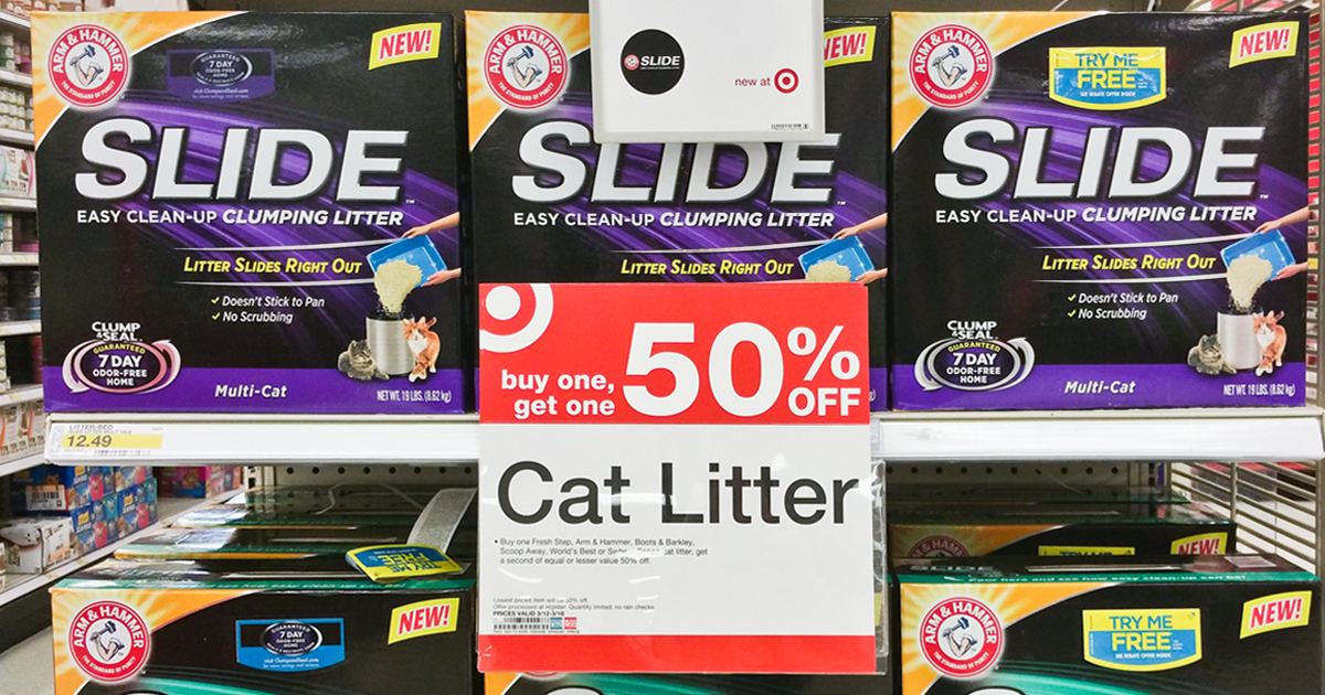 target slide cat litter