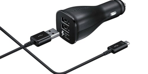 Amazon: Samsung Fast Charge Dual-Port Car Charger Only $11.91 (Regularly $38.73)
