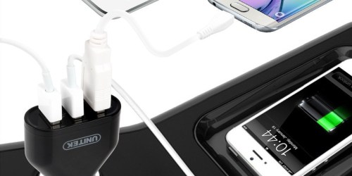 Amazon: Unitek Quick Auto USB Charger Only $6.24 (Regularly $12.99+) – Charge 3 Devices at Once
