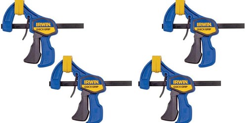 Sears.com: 4 Pack Irwin One-Handed Mini Quick Grip Bar Clamps Only $9.47 (Regularly $29.99)