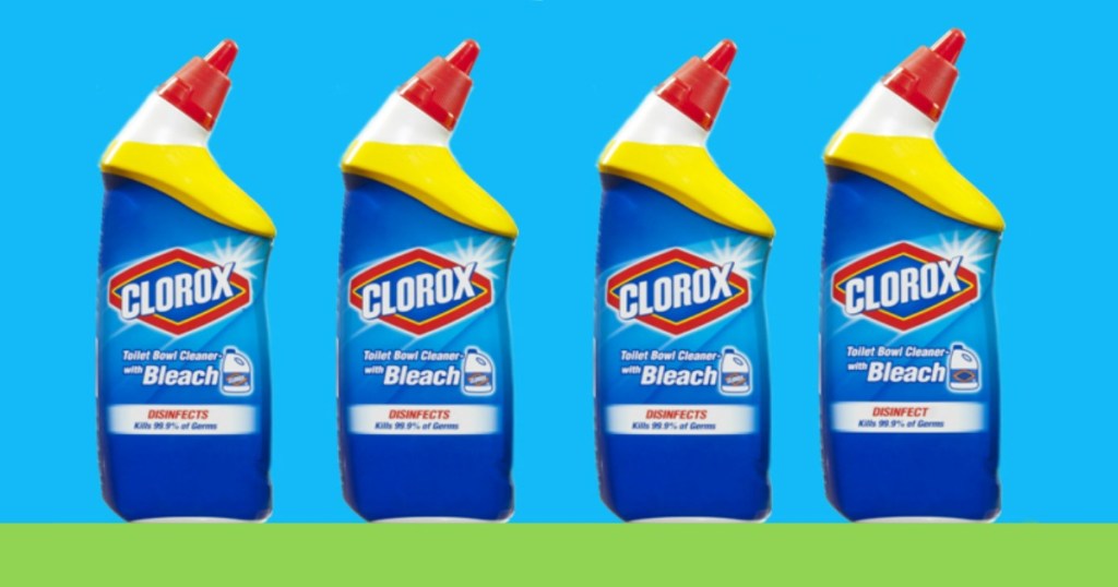 Row of Clorox toilet bowl cleaners