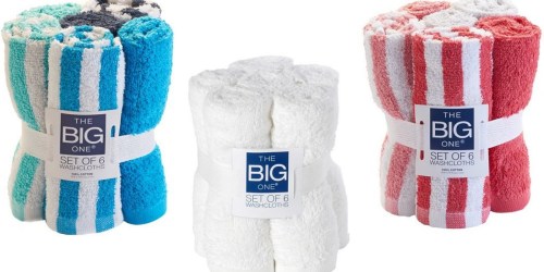 Kohl’s Cardholders: The Big One Wash Cloths 6-Pack Only $2.79 Shipped (Regularly $9.99)
