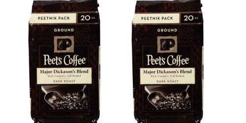 Amazon: Peet’s Coffee Peetnik Pack 20oz Major Dickason’s Blend Ground Coffee Just $7.53 Shipped