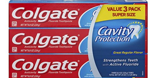 Amazon Prime: Colgate Cavity Protection Toothpaste 3pk Only $3.22 Shipped ($1.07 Per Tube)