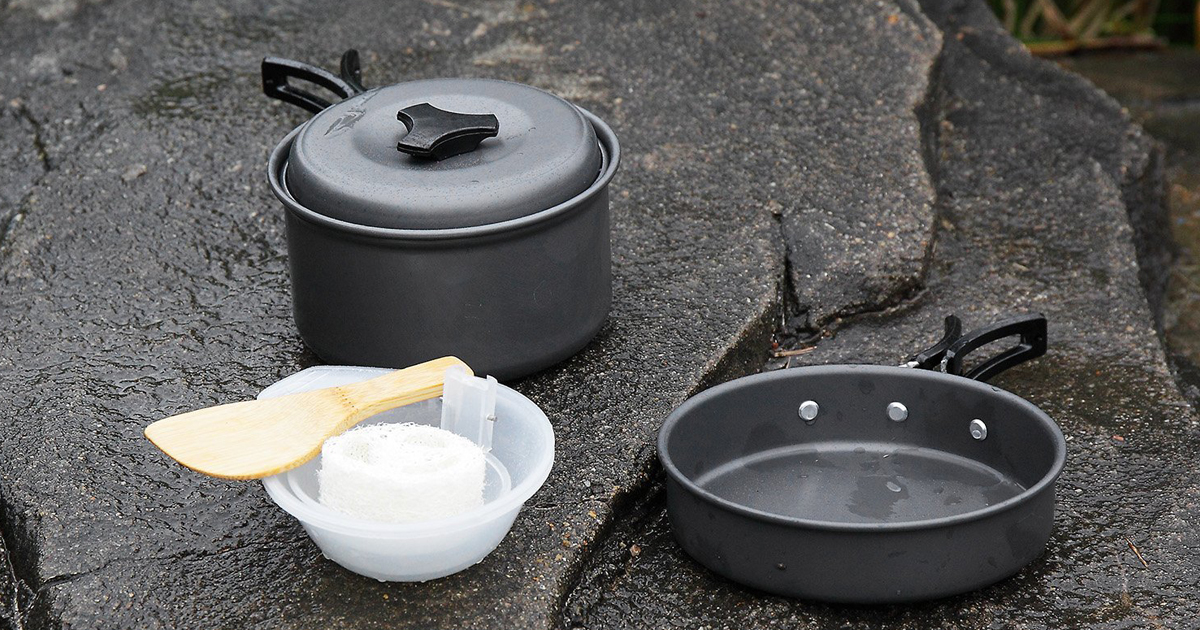 Amazon Outdoor 8Piece Cooking Pan Set Only 10