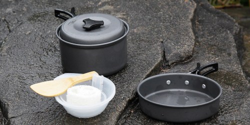 Amazon: Outdoor 8-Piece Cooking Pan Set Only $10